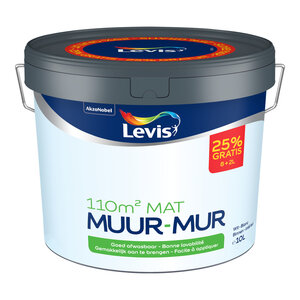 Levis muur mat wit 8+2L