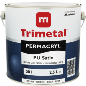 Trimetal Permacryl PU Satin WIT/RAL9010/RAL9016 2,5L