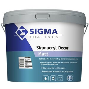 Sigmacryl Decor Matt WIT/RAL9010/RAL9016 15L