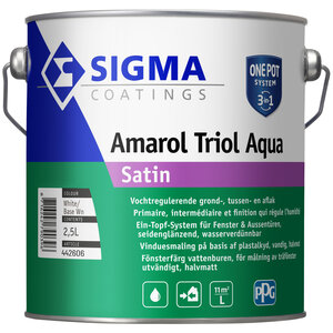 Sigma Amarol Triol Aqua Satin WIT/RAL9010/RAL9016 2,5L