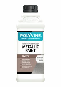 Polyvine Metallic Paint Pewter