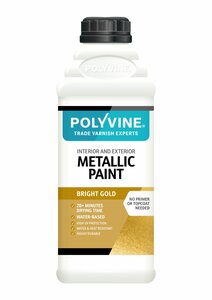 Polyvine Metallic Paint Bright Gold